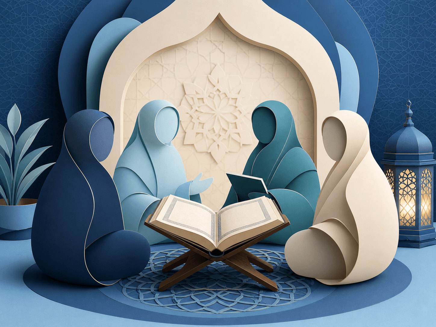 رسم رمزي لفريق تعليم القرآن الكريم